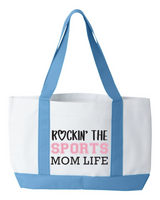 Rockin the Sports Mom Life Tote Bag